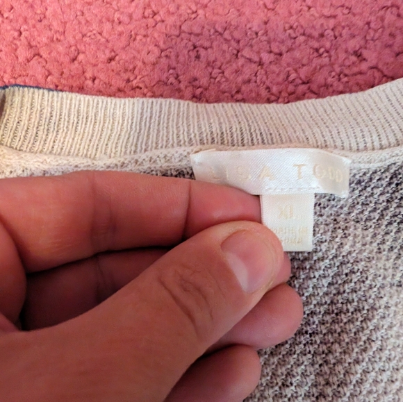 Lisa Todd Tie Dye V-Neck Cut Out Sweater - Picture 4 of 5